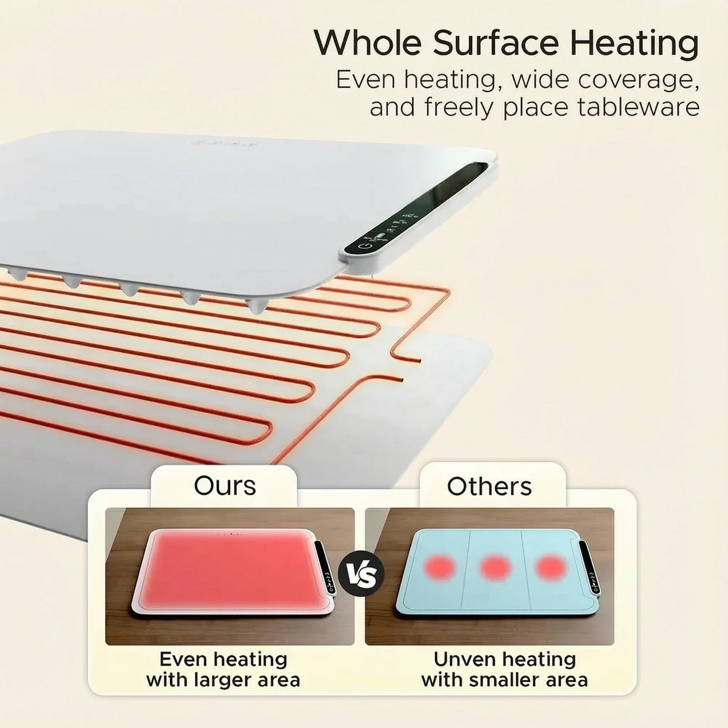 Premium Electric Food Warming Tray for Serving Warm Meals