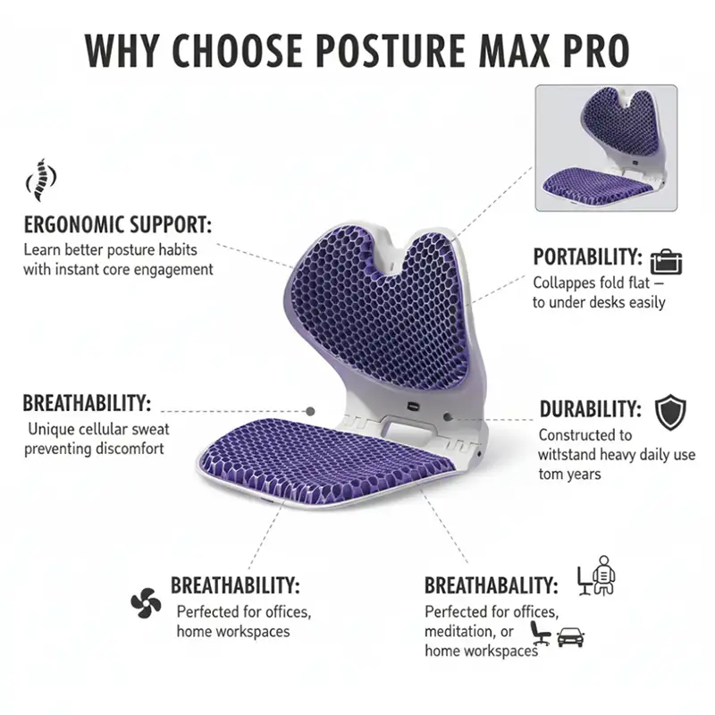 Posture Max Pro – Foldable Posture Corrector Seat