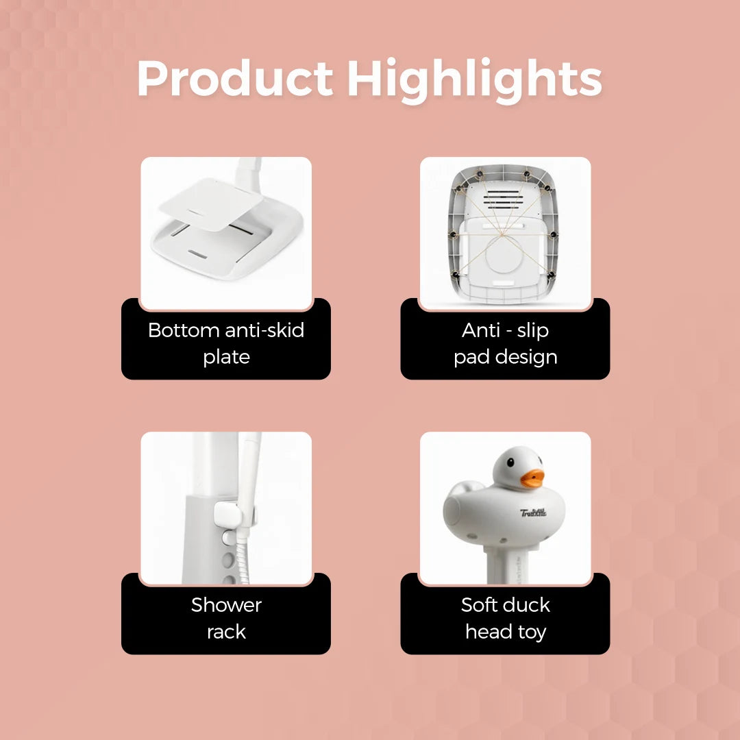 Height-Adjustable Baby Bath Stand for Effortless Bath Time